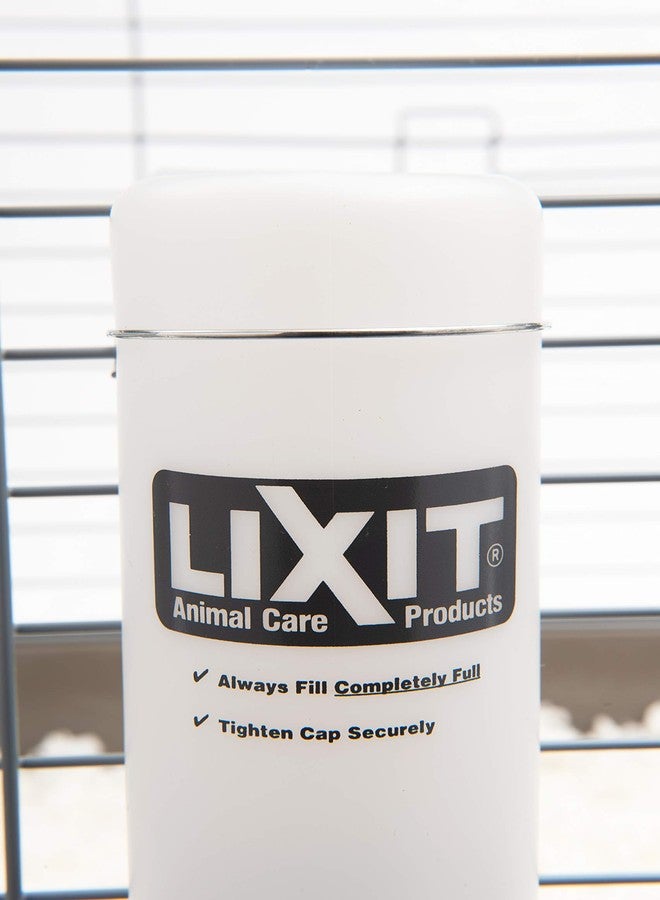 Lixit Widemouth Cage Water Bottles for Rabbits, Ferrets, Guinea Pigs, Rats and Other Small Animals. (White, 16 Ounce) - Image 2